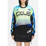 Deus Ex Machina jersey top met tekst - zwart