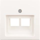 Busch-Jaeger Bal centraalplaat polar wit tel/data 2x8pl