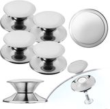 KADAX Potdekselgreep, 4 stuks, zilver
