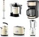 Westinghouse Set de 6 pièces Rétro – Mixeur à main + Mixeur plongeant + Accessoire blender 1,5L + Bouilloire 1,7L + Grille-pain 2 fentes + Cafetière filtre – Beige