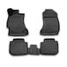 OMAC 6803444 Ensemble de tapis de sol noir, ETP (élastomère thermoplastique)
