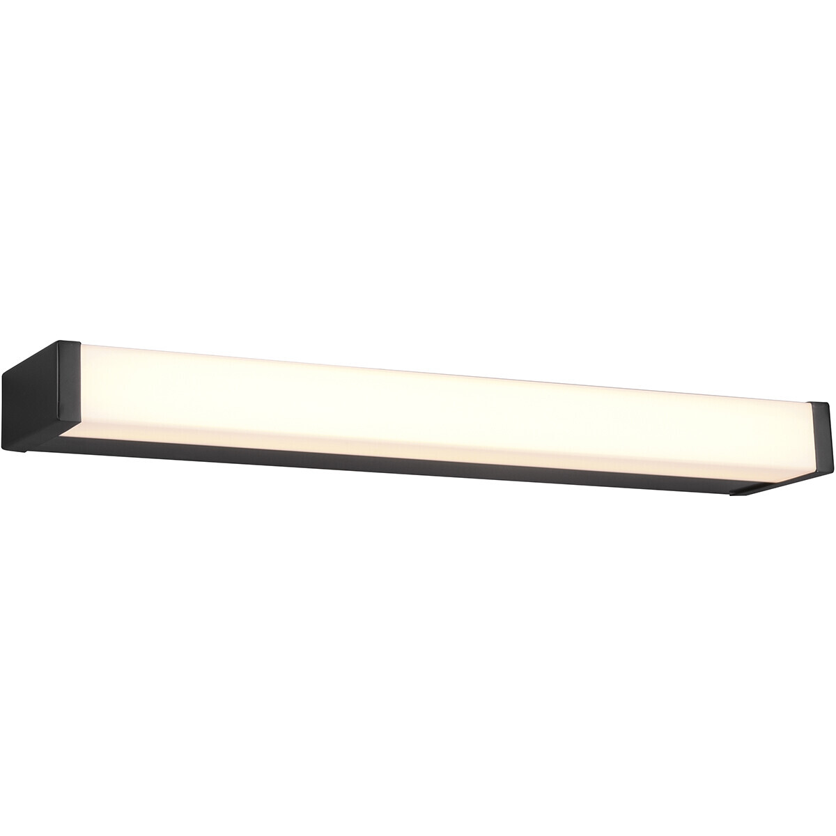 BES LED LED Wandlamp - Trion Fabian - 6W - Warm Wit 3000K - Rechthoek - Mat Zwart - Aluminium