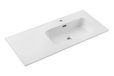 Comad wastafel voor meubels, 100 cm, keramiek, wit, afmetingen 101x46x17 cm