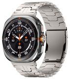 Wigento Samsung Galaxy Watch Ultra 47mm: vervangende smartwatch-band van titaniumlegering met drie kralen