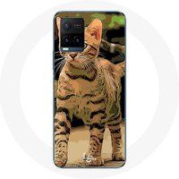 Maniacase Hoesje voor Vivo Y21s 2021 / Y21 2021 Bengaals cartoon katten
