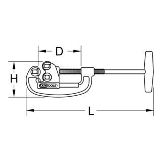 KS Tools pijpsnijder RVS 1/8"-1.1/4" - 1 stuk