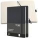 SIGEL CO320/3 Premium notitieboek geruit, A5, softcover, 194 genummerde pagina's, zwart, 3 stuks, met inhoudsopgave, penlus, vouwtas, elastieksluiting, conceptum