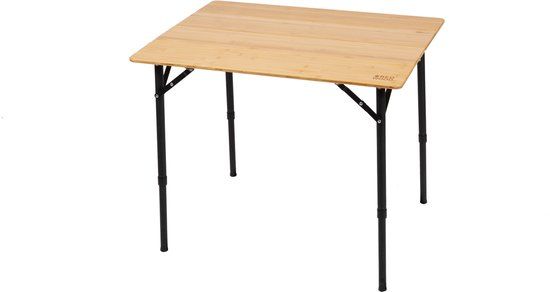 Redwood Simba M Campingtafel - Bamboe/Aluminium - 80x60x65 cm - Bruin