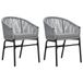 VidaXL Tuinstoelen 2 stuks Antraciet Staal Gecapitonneerde Zitting