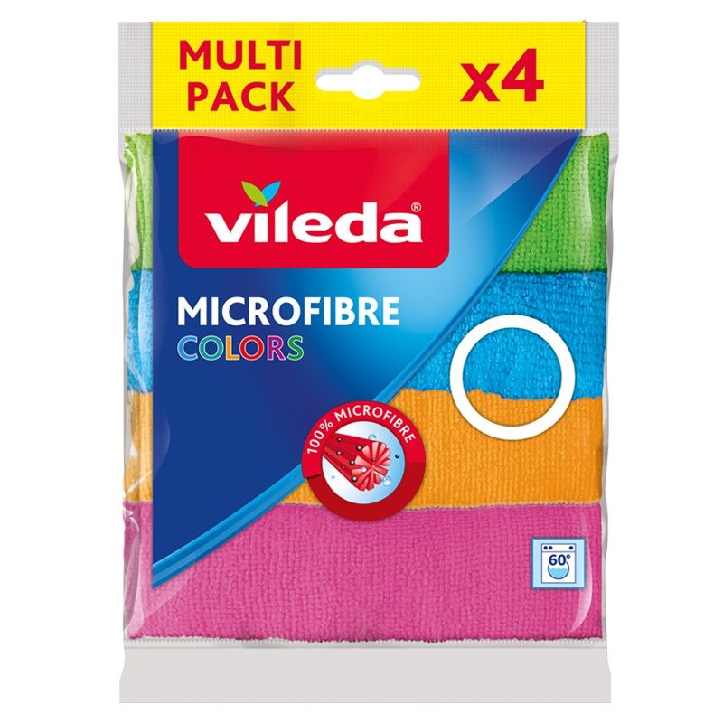 Vileda Microvezel doeken colors 4-pack