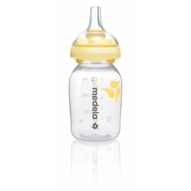 Medela Melkflesje 150 ml met Calma speen en 150 ml met speen geel