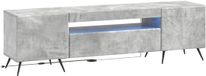 vidaXL - LED - tv-meubel - Betongrijs - Bewerkt - hout