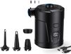 Holland Connections Pompe à air électrique, 5200 mAh, batterie rechargeable, mini-pompe à air, pompe de gonflage électrique avec 3 buses, gonflage rapide, convient pour bateaux gonflables, matelas pneumatiques, piscines pour enfants, noir