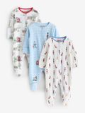 Next - Jongens - Cath Kidston babypyjama's, set van 3 - Blauw