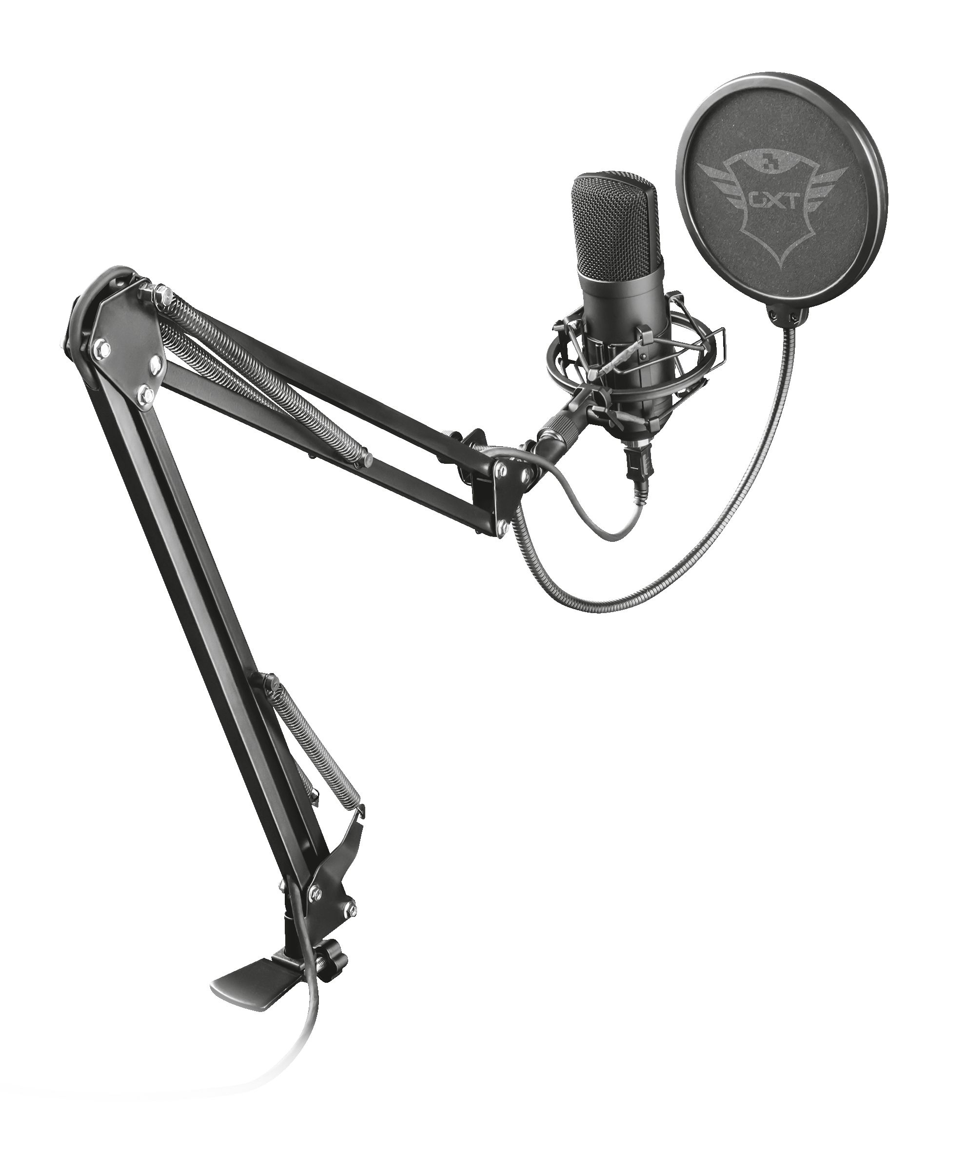 Trust GXT 252 Emita Plus Studio Microphone with Arm - Black