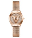 Guess Glitz Plaque GW0835L3 Horloge - Staal - Rosékleurig - Ø 34 mm