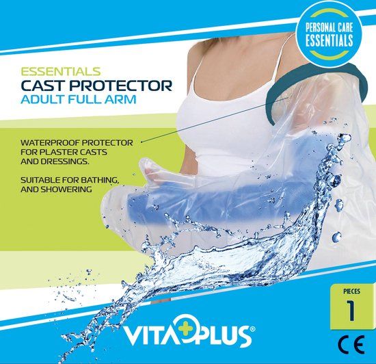 Vitaplus Essentials Cast Protector Adult Full Arm - Transparant - Siliconenrubber