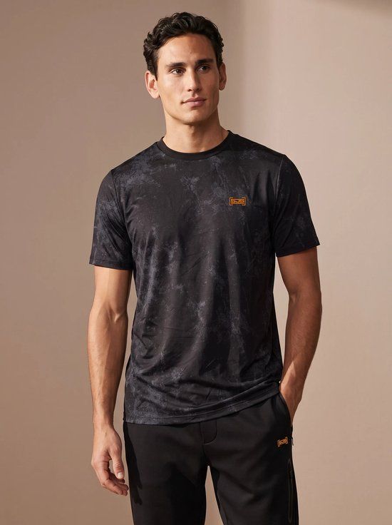 Sjeng Sport NEXUS Sportshirt Mannen - Tennis Shirt Mannen - Black - Maat: M