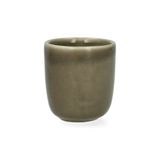 Tasse, émail réactif, grès, vert olive, Ø6 x 6,5 cm