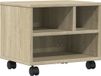 vidaXL Printerkast met wielen 41x32x34,5 cm sonoma eikenkleurig