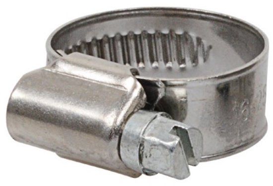 Kirchhoff Slangklem 12 mm Bandbreedte - RVS - 16 - 25 mm - Voor 1/2" (2x)