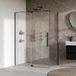 Brauer Stellar - Douchecabine met Draaideur - Helder Glas - 140x80x200 cm - Omkeerbaar - incl. Glascoating - Mat Zwart