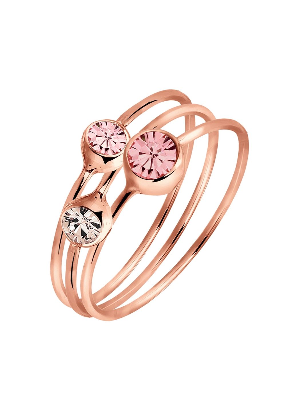 Elli Ring Dames Engagement Motief 925 Sterling Zilver met Kristallen