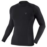 SHIMA BASECOOLER 2.0 Thermoshirt voor heren met Coolmax-vezels, functioneel ondergoed, koeling, ademend met mesh-panelen (zwart, XS/S)