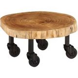 Table basse en bois massif d'acacia 60x55x25 cm