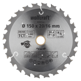 Wolfcraft Handcirkelzaagblad | Voor accu-handcirkelzagen | HM | 24 Zähne | Ø150mm | 1 stuk - 6342000