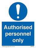 Alleen Viking Signs MA7383-A7P-1M personeel alleen toegestaan, 100 mm x 75 mm x 1 mm