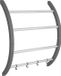 vidaXL Handdoekenrek met haken 56x16x72 cm aluminium zilverkleurig