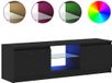 vidaXL TV-meubel met LED 120x30x36 cm bewerkt hout zwart eiken