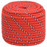 vidaXL Multifunctioneel touw 16 mm 25 m Rood PP