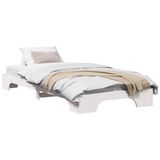 vidaXL Bedframe Wit Massief Grenenhout 100 x 200 cm
