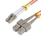 MicroConnect LC/PC-SC/PC Fiber Optic Cable - 2m - Orange