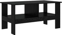 vidaXL - Salontafel - Zwart - Eiken - 90 x 50 x 45 cm - Bewerkt hout