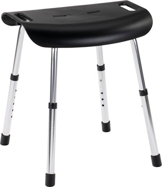 Luxe Design Douchekruk - Zwart - In hoogte verstelbaar - Met handgrepen