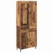 vidaXL - Highboard - 2 - stuks - Eikenhout - 69,5 - x - 34 - x - 180 - cm - Bewerkt - hout