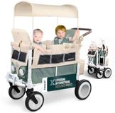 WonderFold VW2 Bolderkar - Kinderwagen met 2 zitplaatsen - Opvouwbaar - Groen