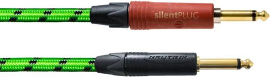 Cordial Blacklight-Edition 3 PP-G Silent Instrument Cable 3m (Black/UV Green) - Instrumentenkabel