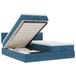 VidaXL Lit plateforme avec matelas et éclairage LED, bleu foncé, 180x200 cm, velours