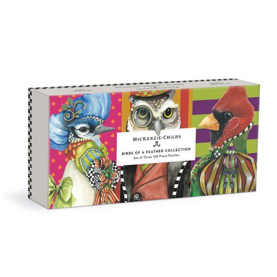 Galison Mackenzie-Childs Birds of a Feather Collection Puzzle Set