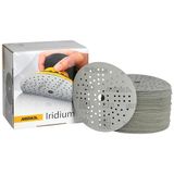Mirka Iridium Premium schuurpapier Ø 125mm klittenband 89-gaats, korrel 220, 100 stuks