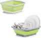 Zeller Set wit/grijs/groene opvouwbare afwasbak met afdruiprek 38/42 cm