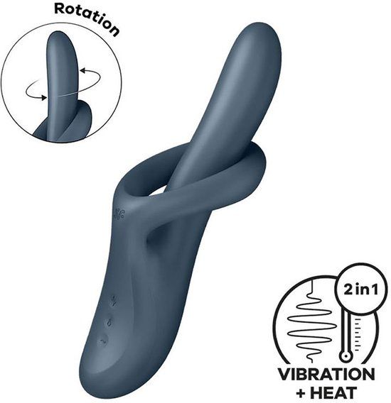 Satisfyer Heat Flex 4 Rabbit Vibrator Grijs