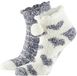 Apollo bedsokken / huissokken - dames - 2-pack - grijs/wit - one size