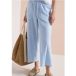 7/8 Pantalon à jambes larges en qualité seersucker