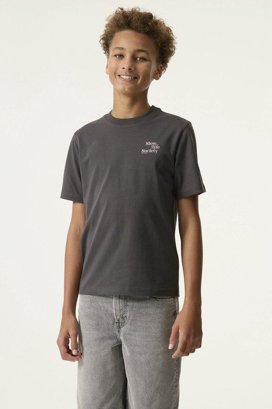 GARCIA Jongens Print T-shirt Grijs Korte mouw