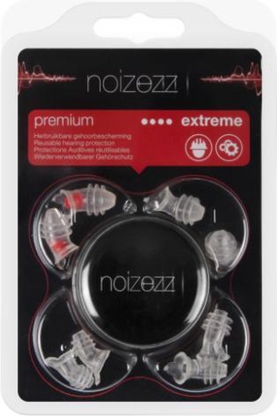 Noizezz Gehoorbescherming premium universeel rood extreem 1 SET